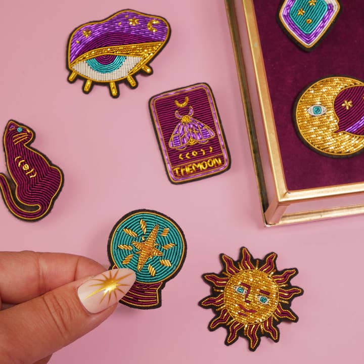 MALICIEUSE - Wholesale Brooch - Handmade Magic Sun Brooch Cannetille Embroidery - Mystic