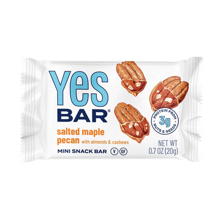 YES Bar® - Low Sugar Snack Bars - Wholesale Snack Bar - Salted Maple Pecan MINI - Premium Real Food Snack Bar