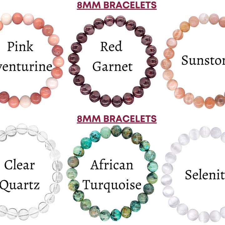 Soul Charms - Wholesale Beaded Bracelet - Crystal Bracelet for Women Men, 8mm, 4mm Bead Bracelet Stack