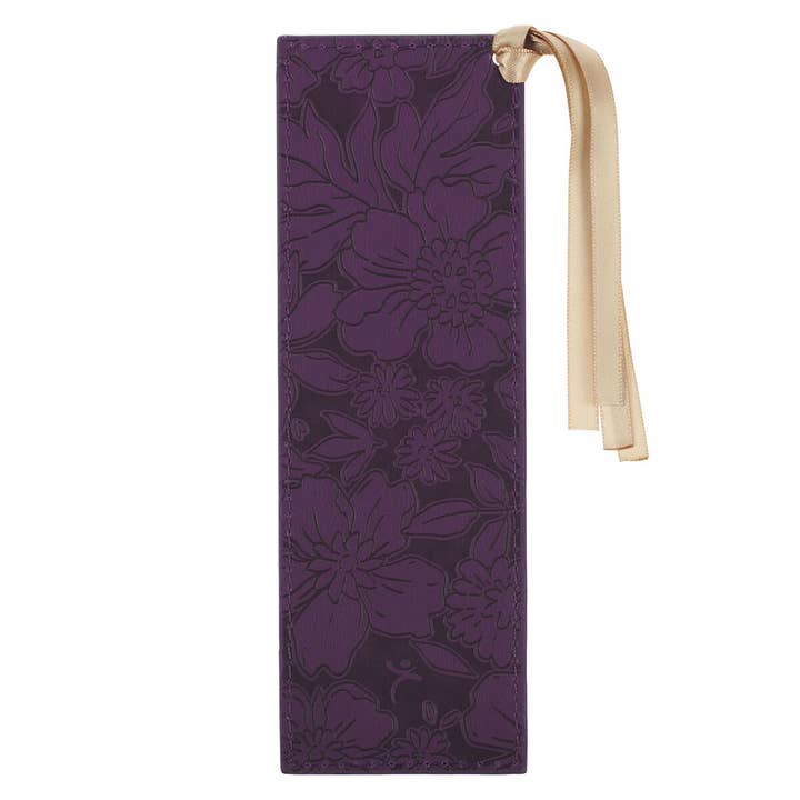Christian Art Gifts - Vente Marque-page - Marque-page en faux cuir violet Force et dignité Prov 31:251