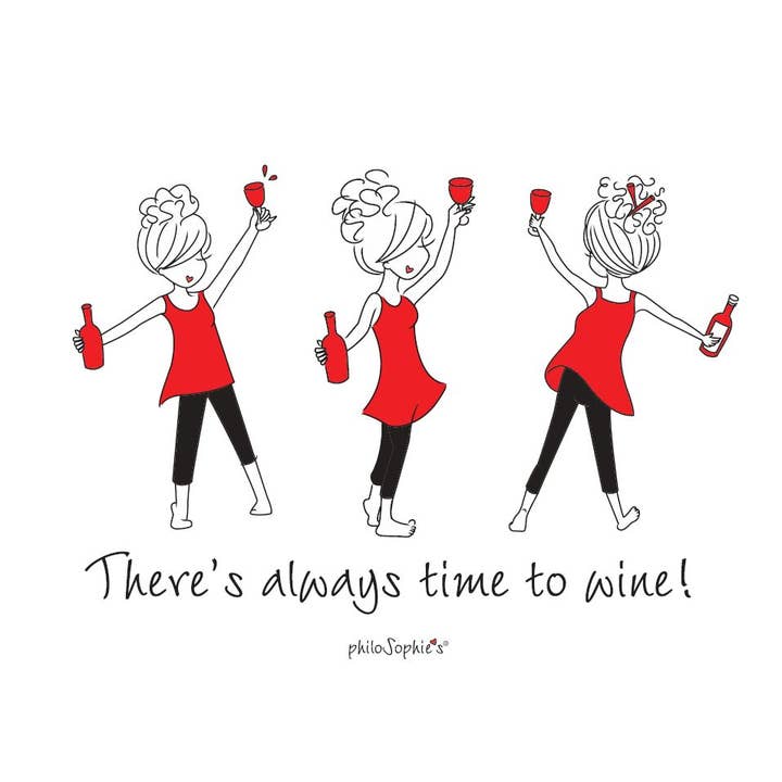 Chemise de nuit «... Always Time to Wine » de Philosophie dans un sac pour la vente par Emerson Street Clothing Co.