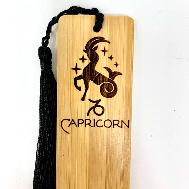 Insert Brand Here Shop - Vente Marque-page - SIGNETS - Signe Astrologie Capricorne Bois Signet