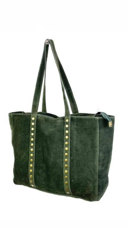 Chenson & Gorett – Engroshandel Tote bag - Dame – Stor shopper taske i ruskind med dekorative nitter11