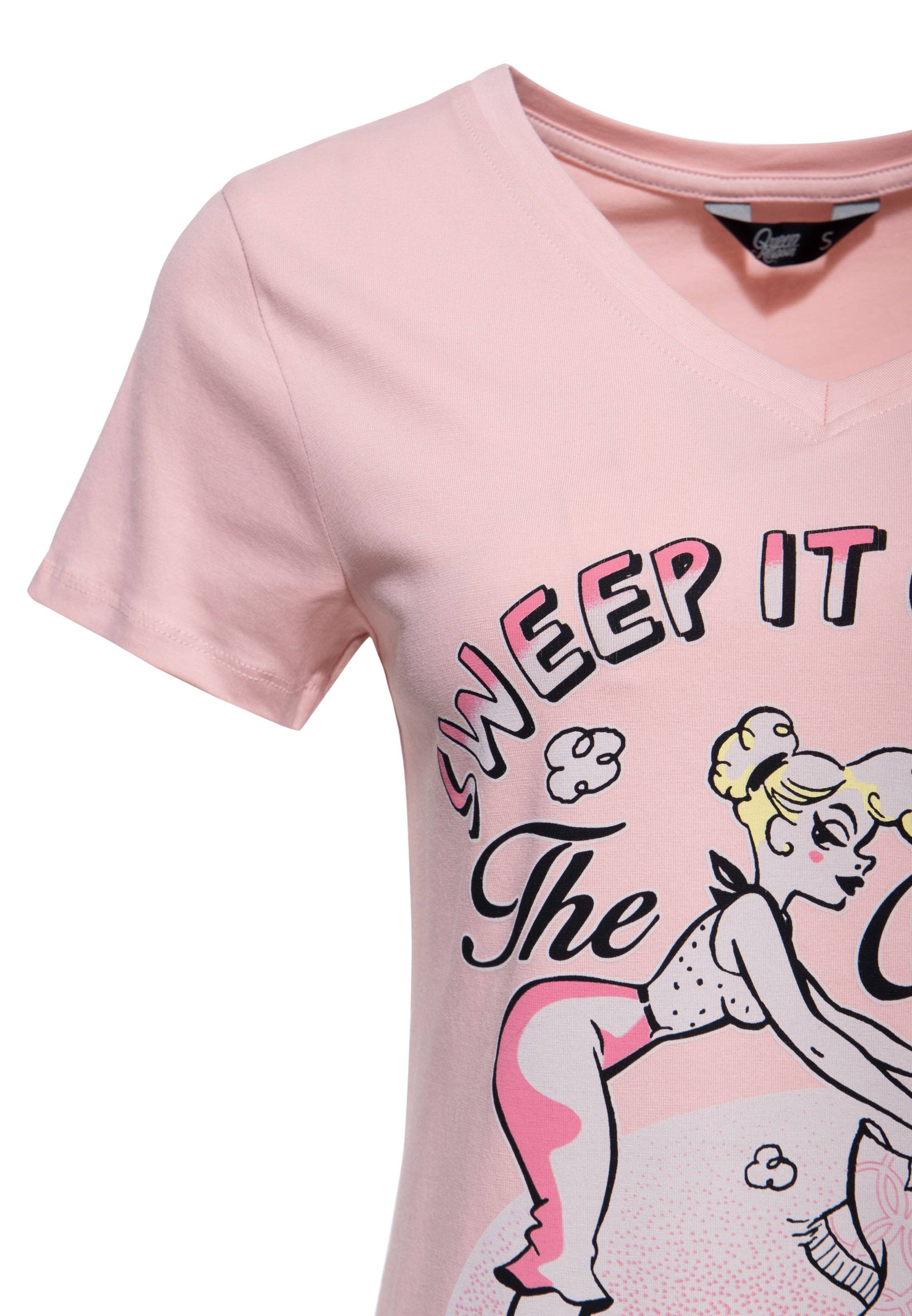 KING KEROSIN – Engroshandel T-shirt med print - Dame – T-shirt « Sweep it under the carpet » med humoristisk retrodesign3