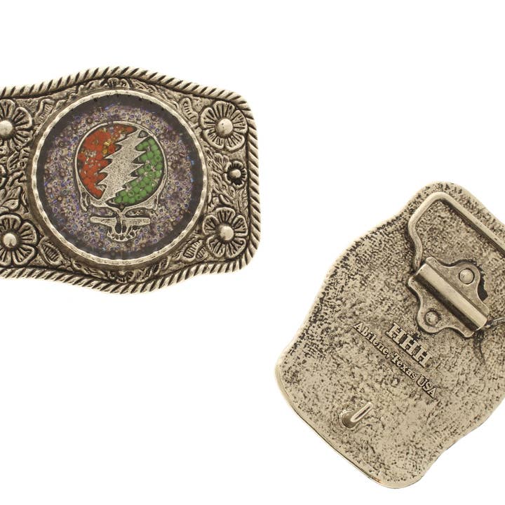 Boucle de ceinture Deadbolt Bloom-Grateful Dead, fabriquée aux États-Unis, 1,43 po x 3,19 po pour la vente par HHH Designs