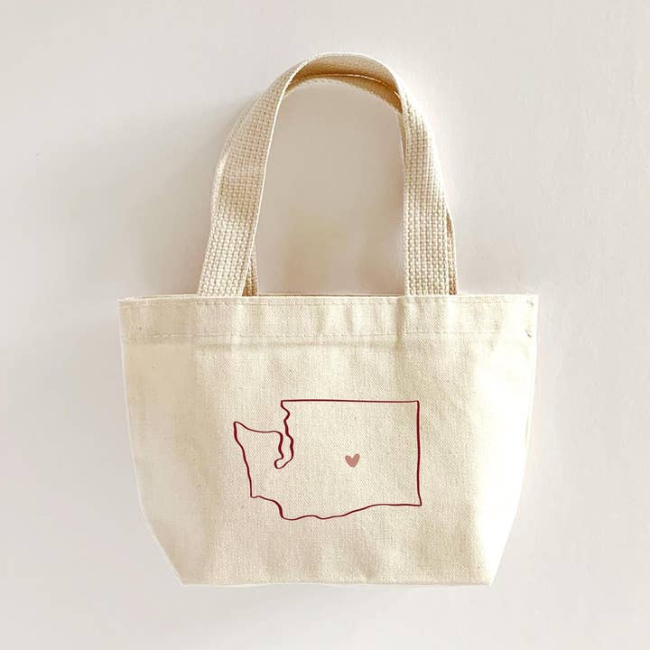 Washington State Outline Tygväska: Anpassad Text för wholesale av MEGranger Totes