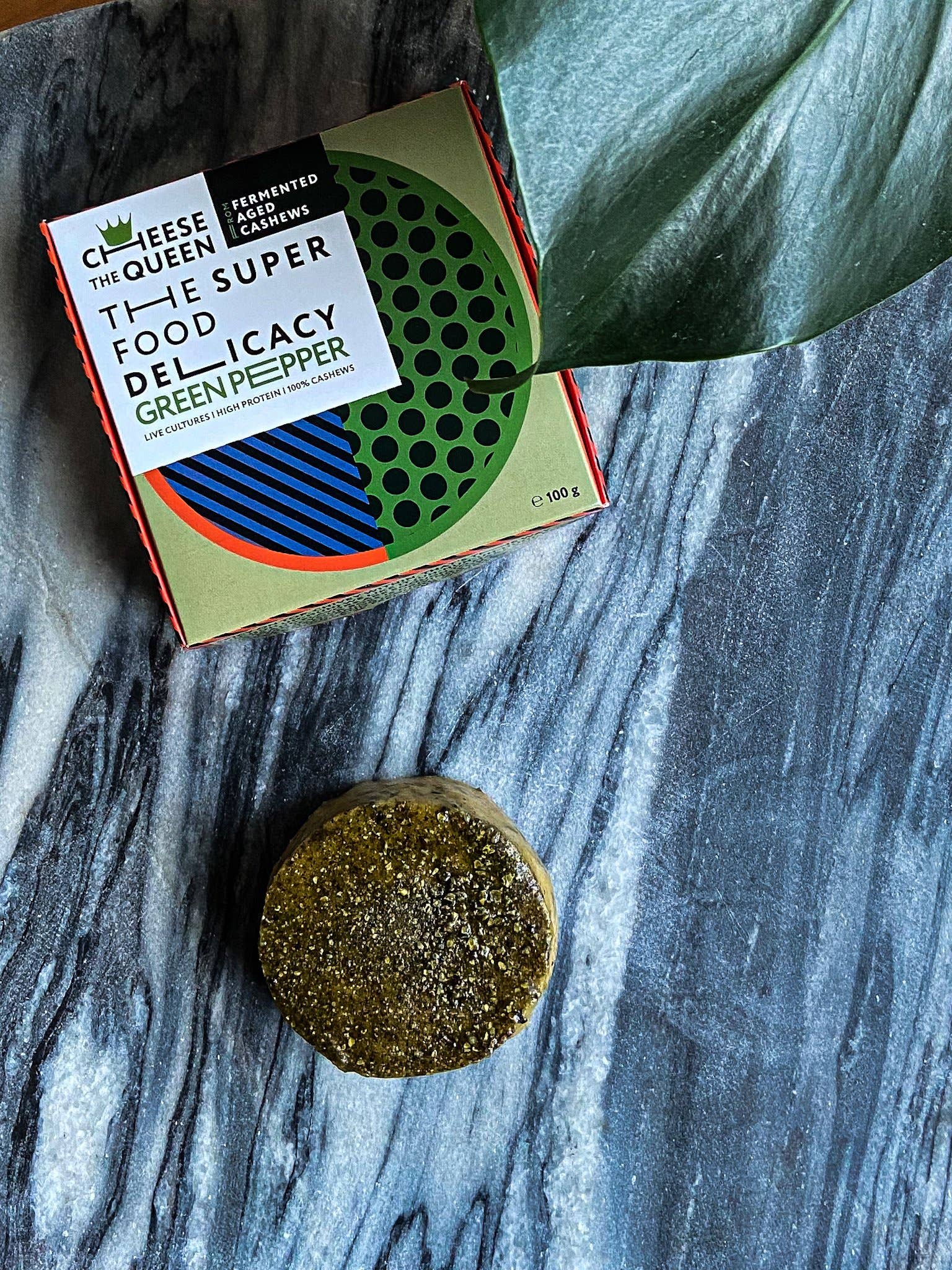 CHEESE THE QUEEN - Wholesale Cheese - Green Pepper 'Cheese the Queen' Aged Cashew Delicacy