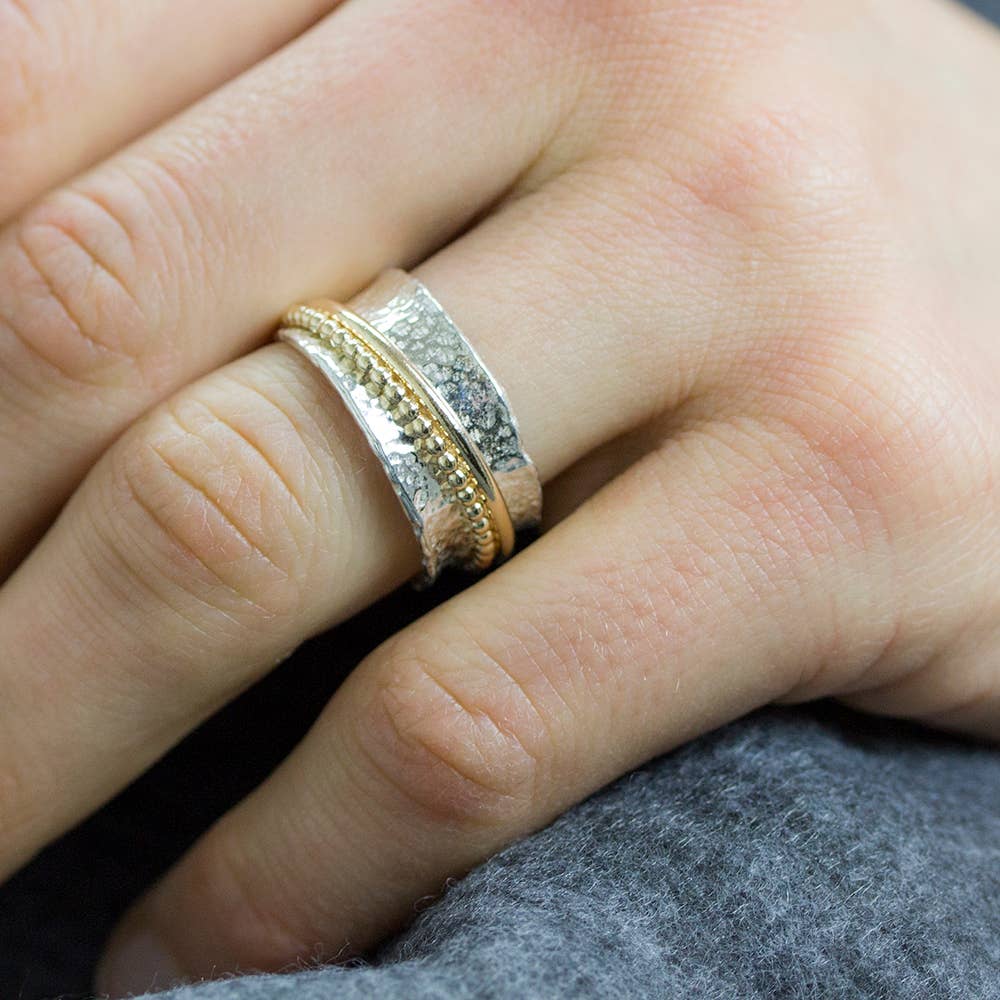Jéh Jewels - Wholesale Band/Stacked Ring - Ring Silver + Goldfilled Chique3