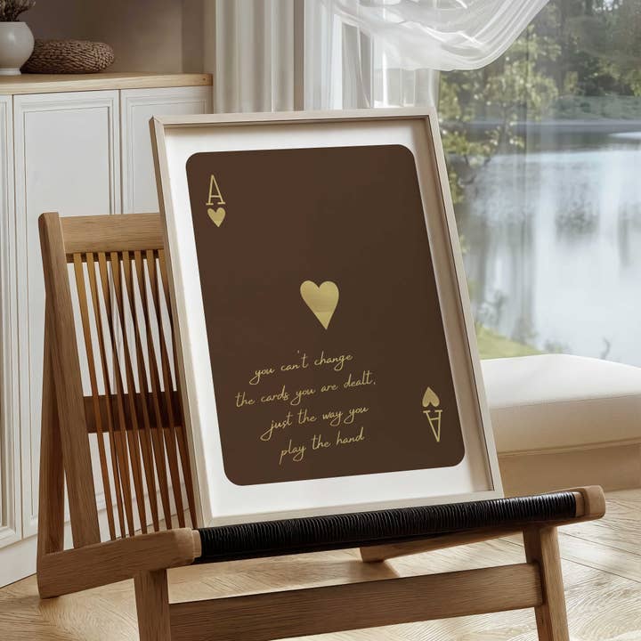 D'LUXE PRINTS - Wholesale Poster - The Cards You Are Dealt Print Brown/Gold8