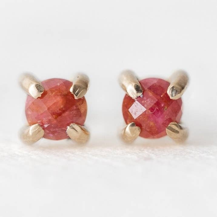 Liberian ruby gemstone earrings for wholesale by luxe.zen