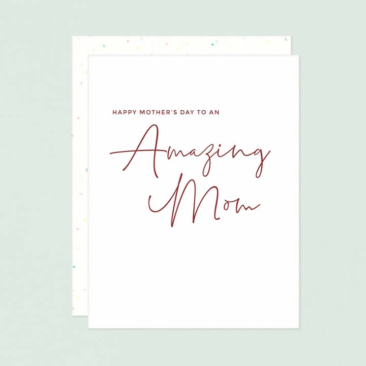 Amazing Mom Letterpress Muttertagskarte für den Großhandel von Missive