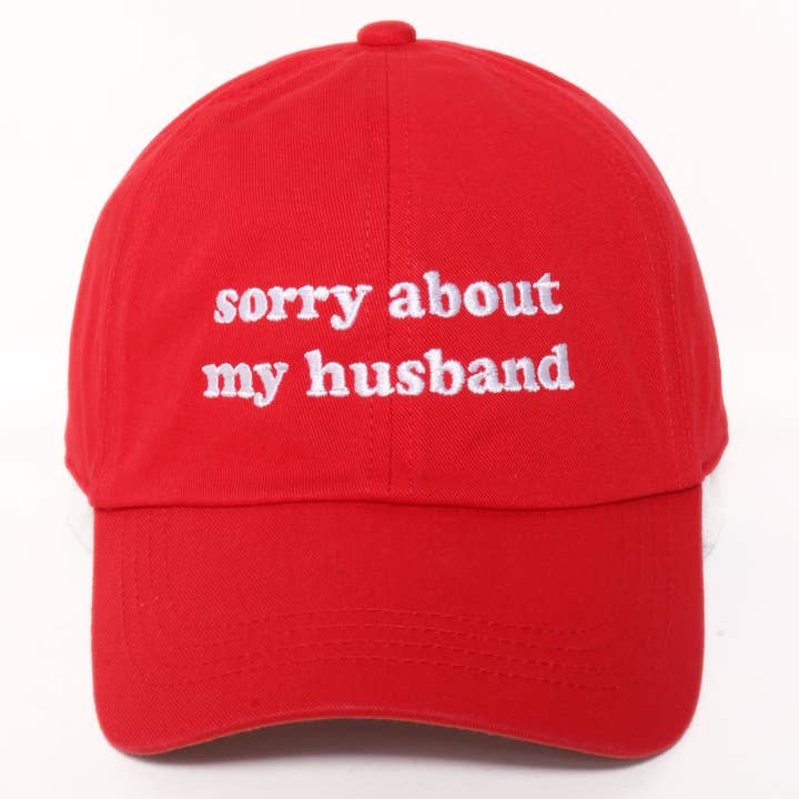 David And Young - Wholesale Baseball Cap - Women's - Valentine's SORRY ABOUT MY HUSBAND Embroidery Baseball Cap6