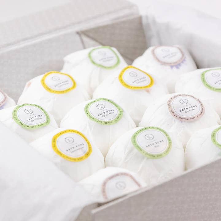 Lizush - Wholesale Bath Bomb/Fizz - Eucalyptus Essential Oil Bath Bombs 100%Natural -BULK 100