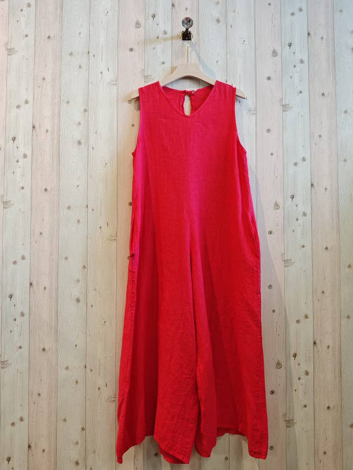 Linen & More - Wholesale Dress - Women's - REF 14580 SLEEVELESS JUMPSUIT 100% LINEN12