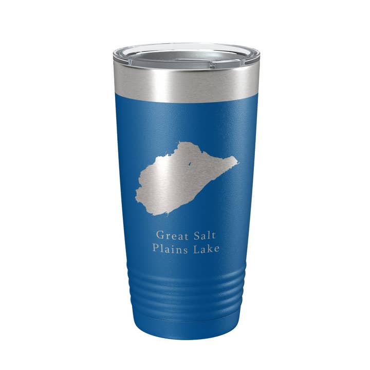 CarveBright - Wholesale Insulated mug/tumbler - Great Salt Plains Lake Map Tumbler Travel Mug Insulated Laser Engraved Coffee Cup Oklahoma 20 oz3