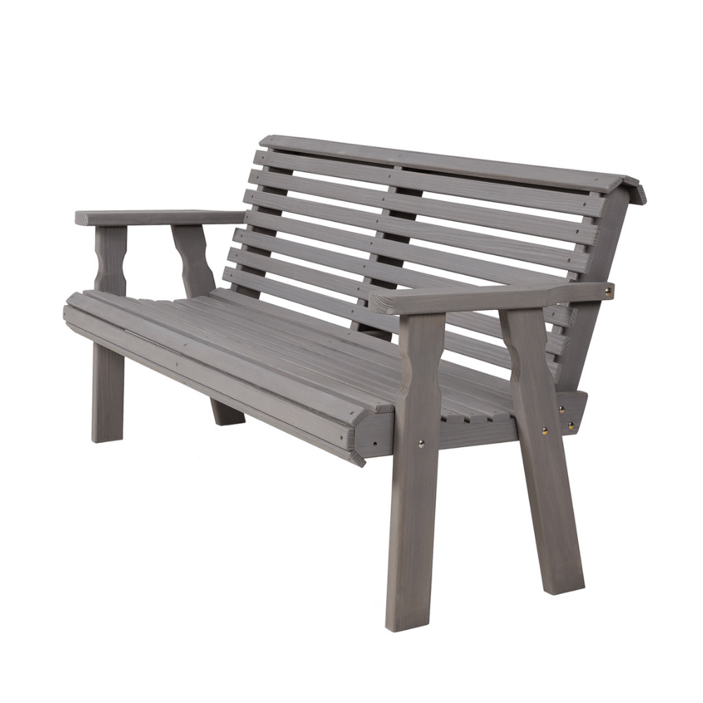 The Porch Swing Company - Wholesale Bench - Amish Casual Roll Back 5 Foot Treated Wood Outdoor Bench13