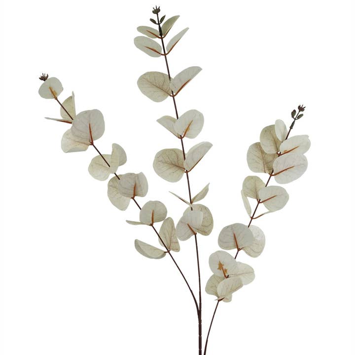 Leaf Design UK LTD – wholesale Artificial flowers – Artificial Foliage White Eucalyptus Foliage Stem 80cm