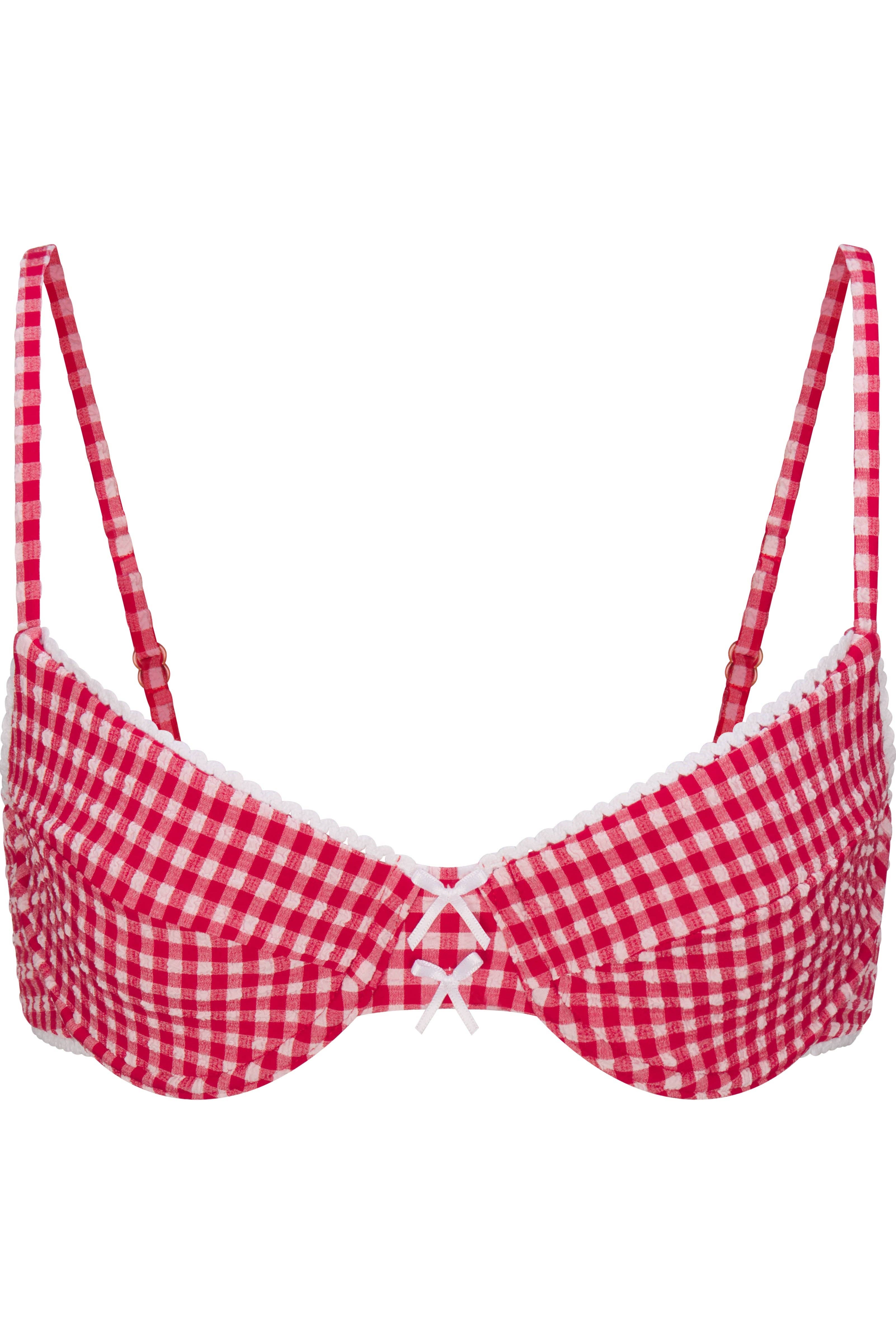 Sanori - Wholesale Swim Top - Women's - Red Gingham Deia Top1