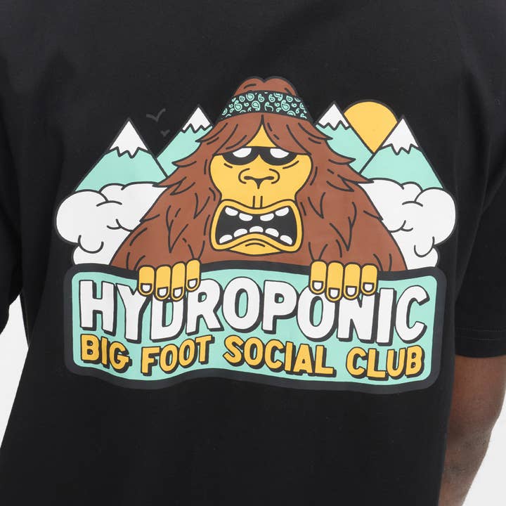 Hydroponic - Wholesale Screen Printed T-Shirt - Men's - Big Foot SS 01 - Black7
