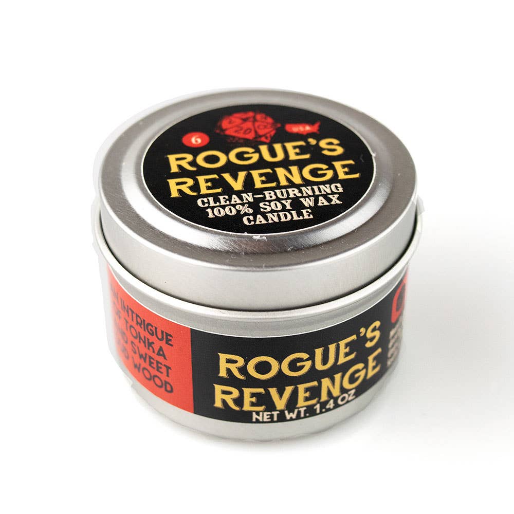 Game Master Dice – Velas de viagem por atacado – Vela Gamer Rogue's Revenge com fragrância amadeirada1