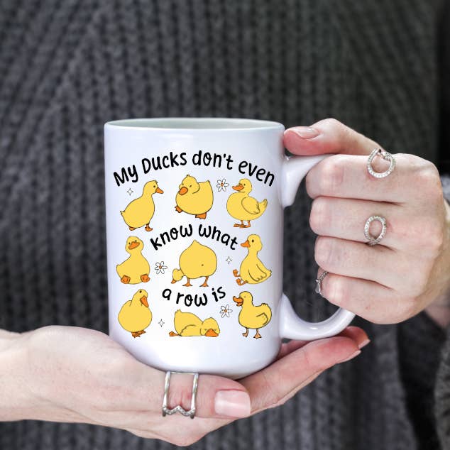 Prairie Chicken Sticker Shop & Gifts - Wholesale Coffee Mug - Ducks In A Row 15oz Coffee Mug1