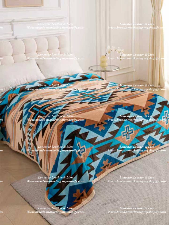 Couverture Super Douce Devin Turquoise Ziglag pour la vente par Broads Market