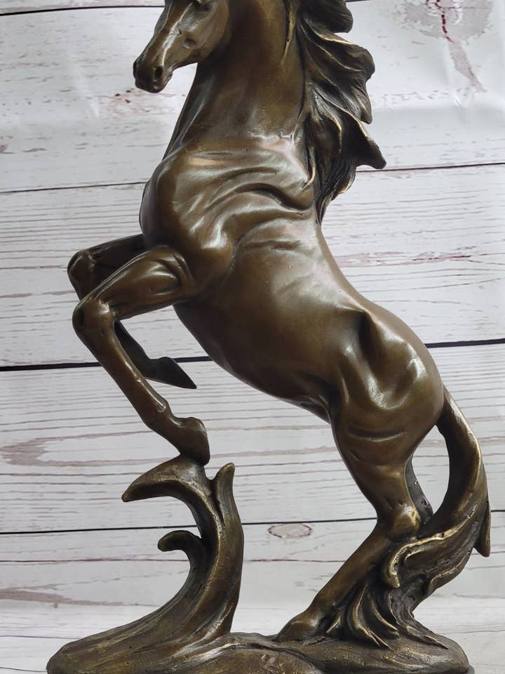 Rearing Horse Bronze Sculpture Statue Equestrian Stables Country Western Decor for wholesale by Bronzhaus