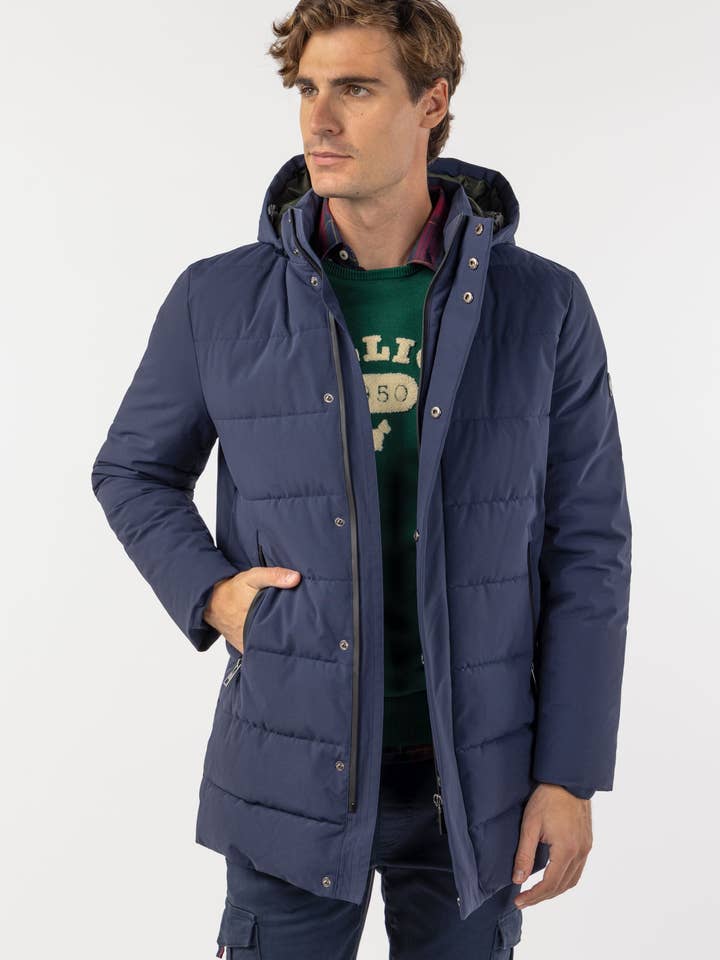 Marine technische stof lange parka voor wholesale door williot