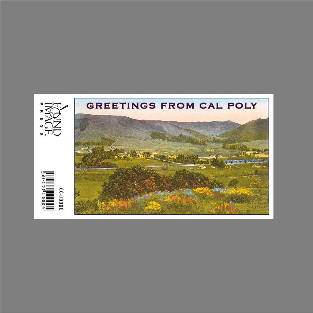 Found Image Press - Vente Autocollant - Autocollant CA-657 Salutations de Cal Poly, San Luis Obispo1
