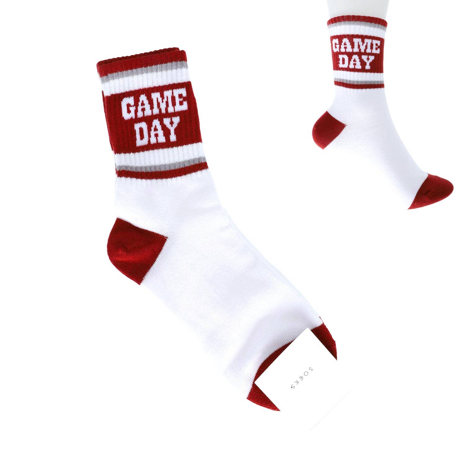 SP Sophia Collection - Wholesale Socks - Unisex - "Game Day" Stripe Cotton Knit Crew Socks1