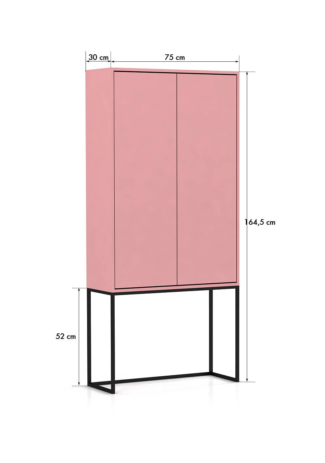 Really Nice Things - Wholesale Cabinet - Pink MDF sideboard cabinet with 2 doors12