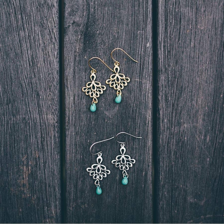 Bec Stern – wholesale Dangle earrings – Fan Droplet Earrings2