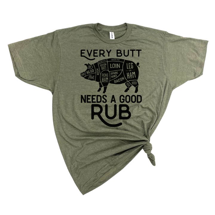 dkhandmade - Wholesale Screen Printed T-Shirt - Men's - EVERY BUTT NEEDS A GOOD RUB T-SHIRT1