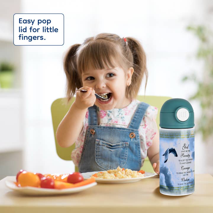 3dRose - Wholesale Water Bottle - 3dRose, The Serenity Prayer a beautiful dove one of a kind graphic will inspire all, Kids Water Bottle7