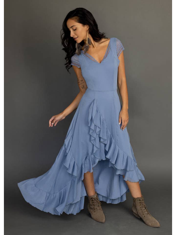 Joyfolie - Wholesale Dress - Women's - Baylin Dress in Bluestone