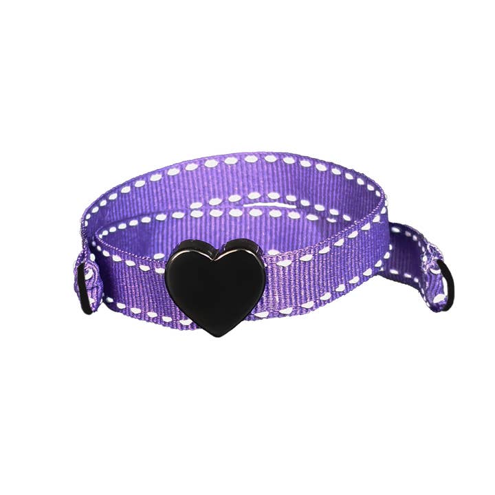 PURPLE BLACK HEART BRACELET for wholesale by Smartever Srl