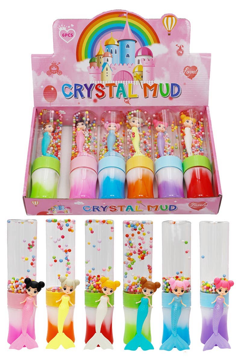 ASSORTED Mermaid Figurine Colorful Foam Ball Slime Tube for wholesale on Faire0