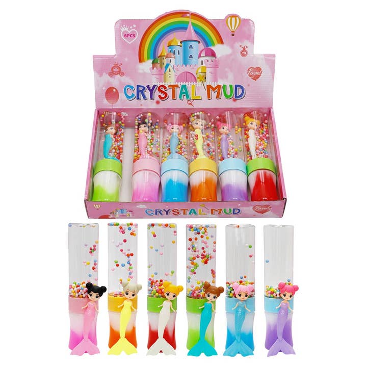 ASSORTED Mermaid Figurine Colorful Foam Ball Slime Tube for wholesale on Faire