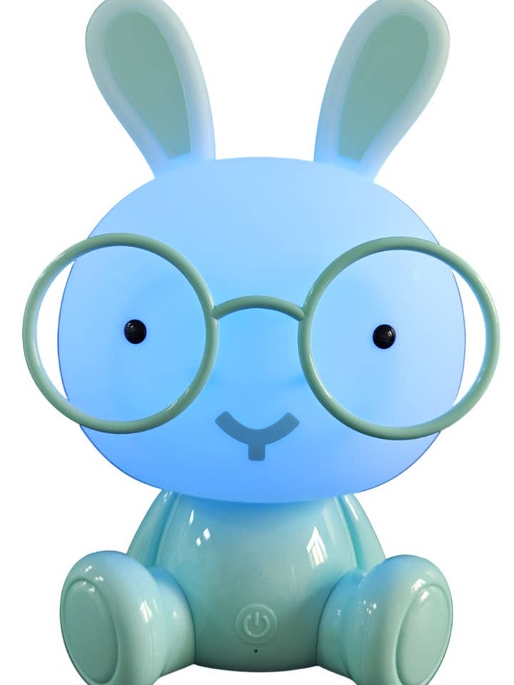 DF20285-B LED Colour Changing Blue Bunny Touch Lamp for wholesale by David Fischhoff Ltd