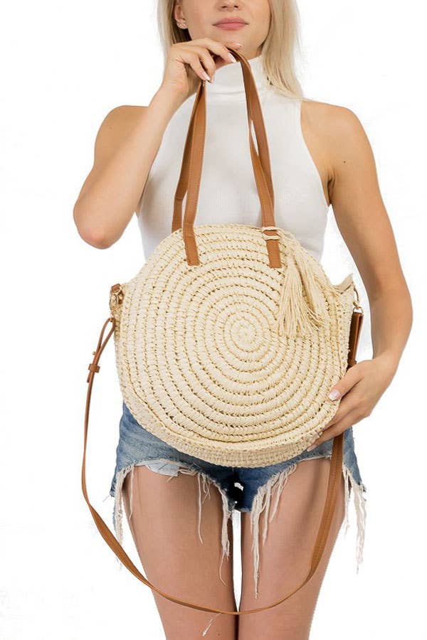 Cap Zone - Wholesale Beach Bag - Boho Rattan Paper Straw Crochet  Weaved  bag3