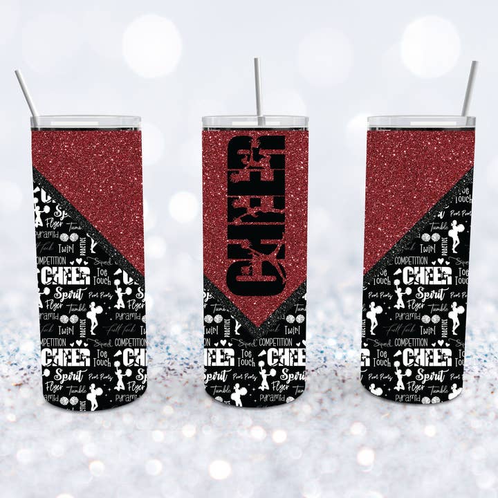Cheer - Maroon Tumbler for wholesale by Beyond Bayside