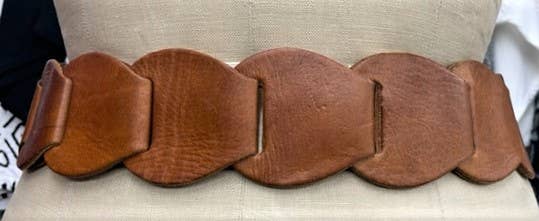 DAIRI - Wholesale Belt - Women's - B108 handmade 100% leather Belt with silver buckle Tan2