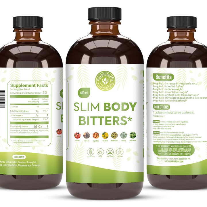 Yunani Herbs & essential Oils - Wholesale Oral Supplement/Vitamin - Slim Body living bitters 480mls