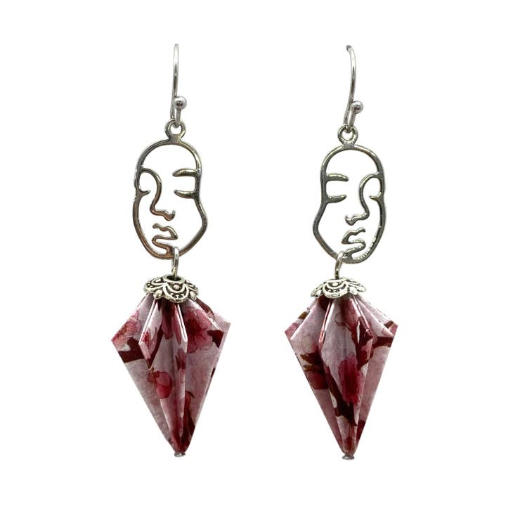 Origami Earrings (Water Resistant) - The Radia for wholesale by Paper Moon Origami Co.