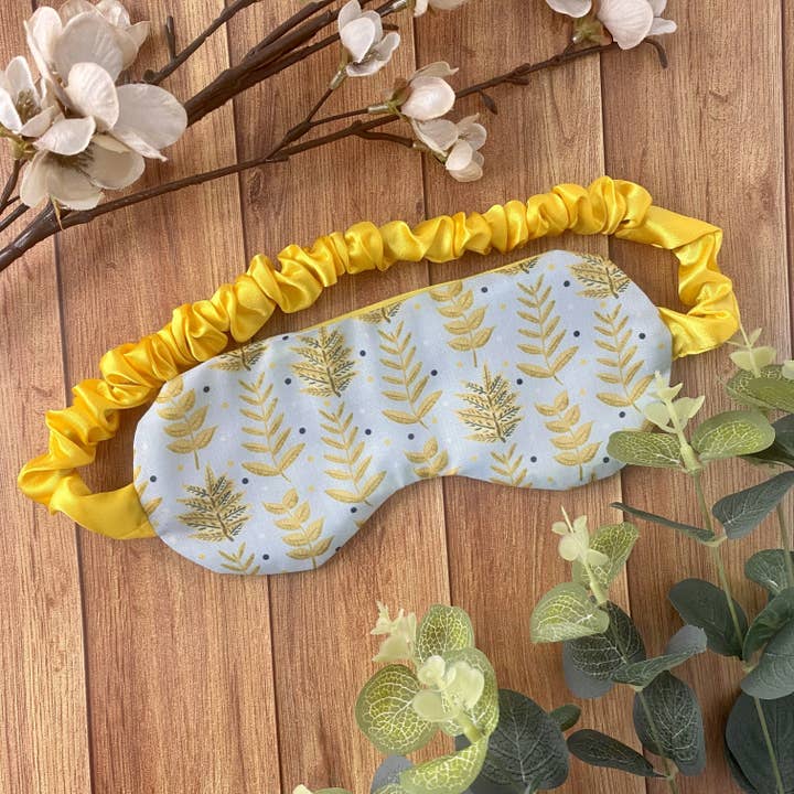 Yellow Foliage Sleep Mask for wholesale by Tahlia Paige