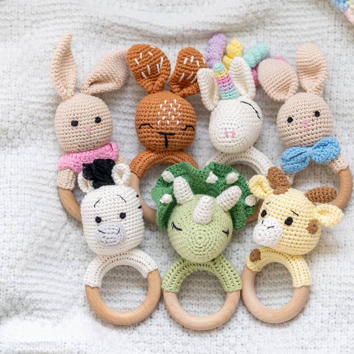 Animal Hand Crochet Rattles - Classic Collection and other Purchase Wholesale serviette hygienique lavable. Free Returns & Net 60 Terms on Faire trending on Faire.