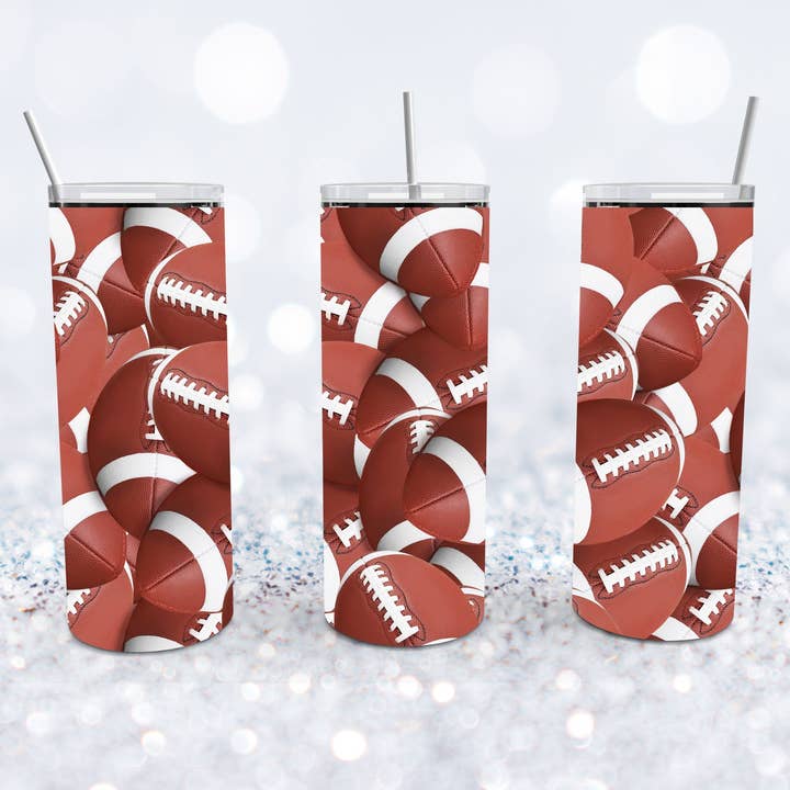 Football Tumbler for wholesale by Beyond Bayside
