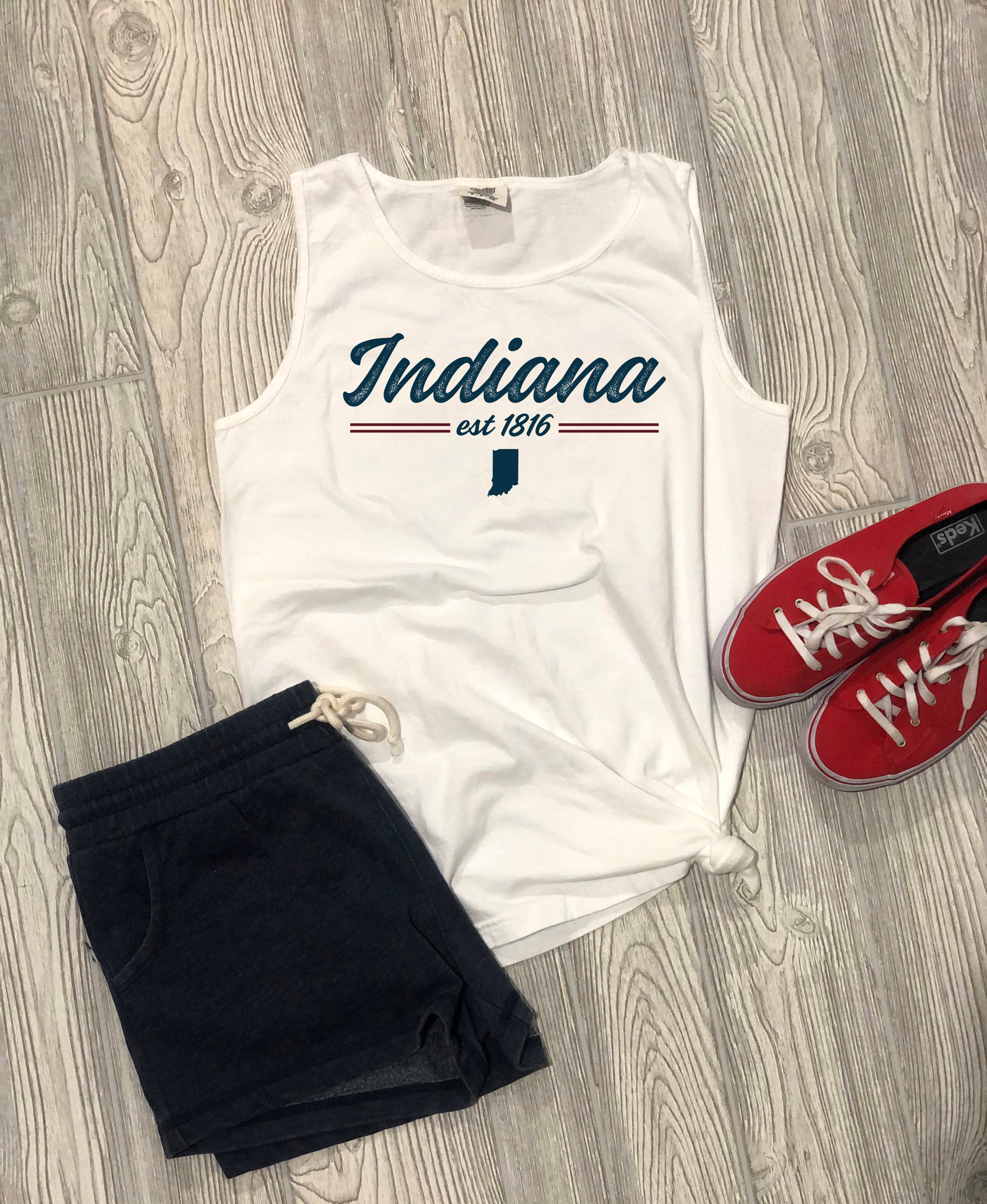 The Stately Shirt Co. - Wholesale Tank Top - Women's - Indiana Script Tank1