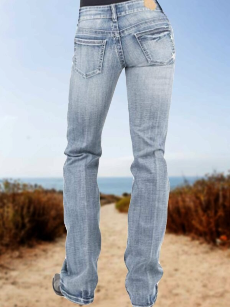 Lyseblå Midten stige Vintage stjerner Broderi Jeans for engroshandel på Faire1