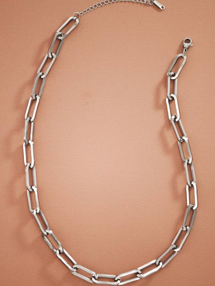 Colar de Corrente em Aço Inoxidável Impermeável e Resistente a Manchas - 7353 por atacado de Mia Accessories